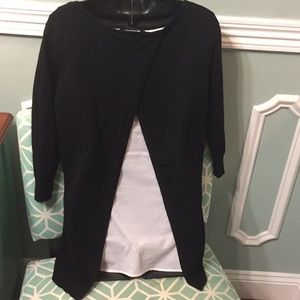 White House Black Market Black and white shirt